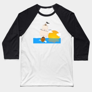 Pirate Boat Baseball T-Shirt